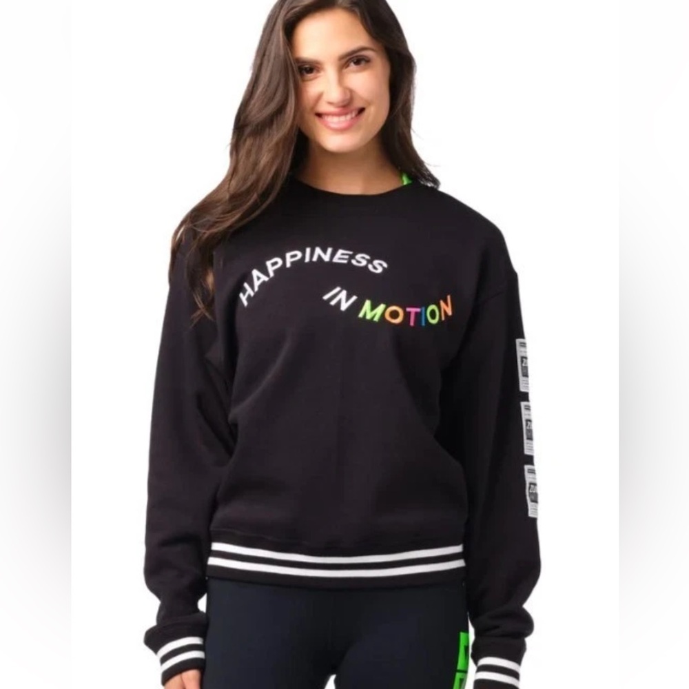 Zumba Fitness Black Sweatshirt with Multicolor Accents